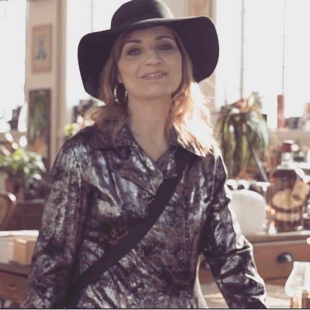 Imp of the Roses Silver Lamé Shirt Jacket